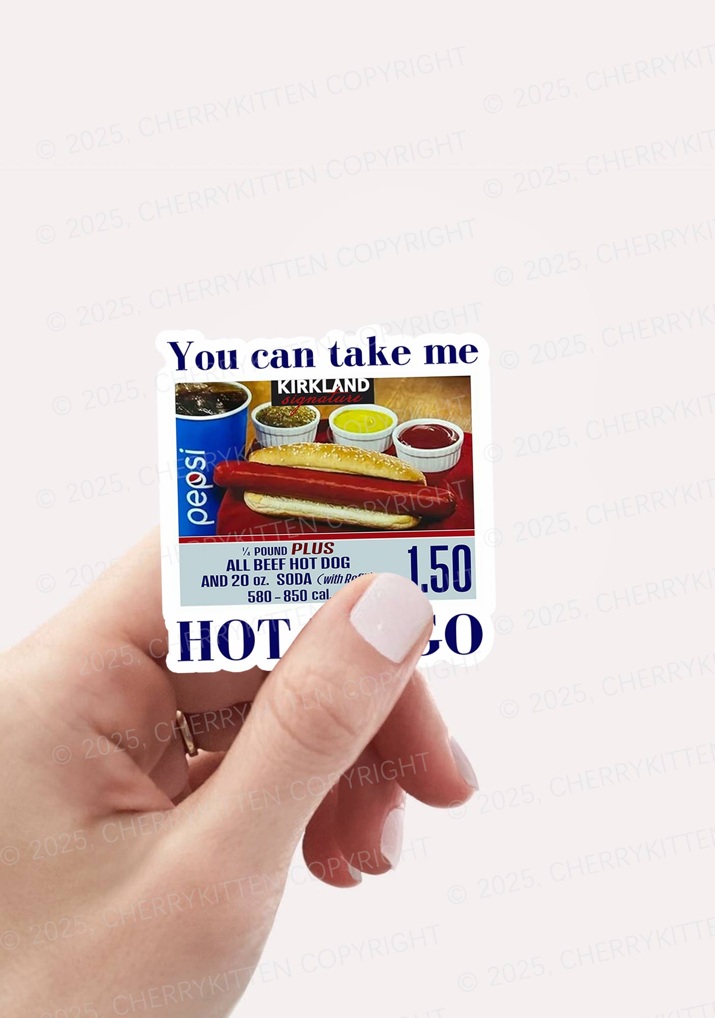 You Can Take Me 1Pc Y2K Sticker Cherrykitten