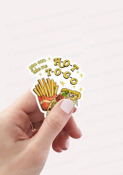 Take Me Hot To Go 1Pc Y2K Sticker Cherrykitten