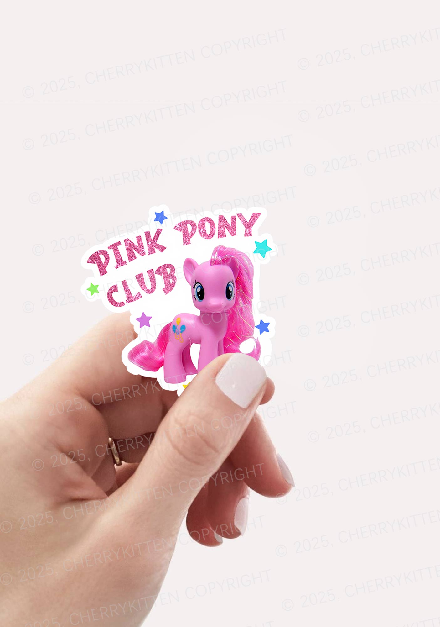 Pink Pony 1Pc Y2K Sticker Cherrykitten