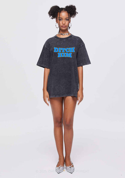 Ditch Him Pride Y2K Shirts Washed Tee Cherrykitten