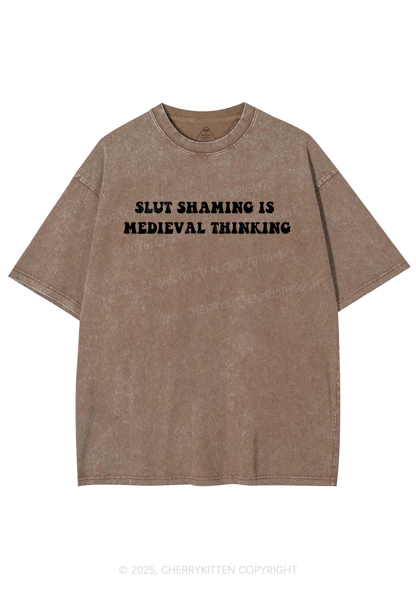 Slxt Shaming Medieval Thinking Y2K Washed Tee Cherrykitten