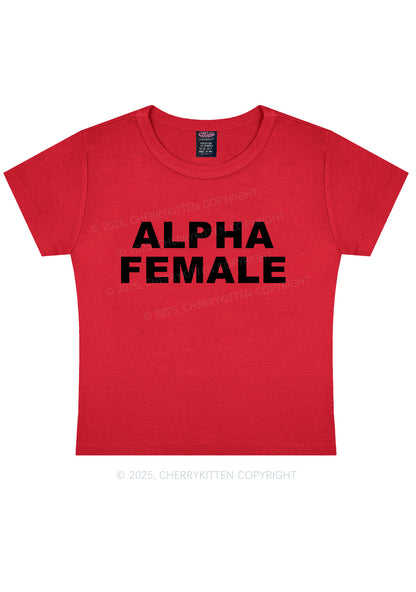 Alpha Female Y2K Baby Tee Cherrykitten
