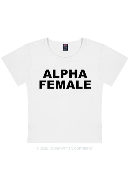 Alpha Female Y2K Baby Tee Cherrykitten
