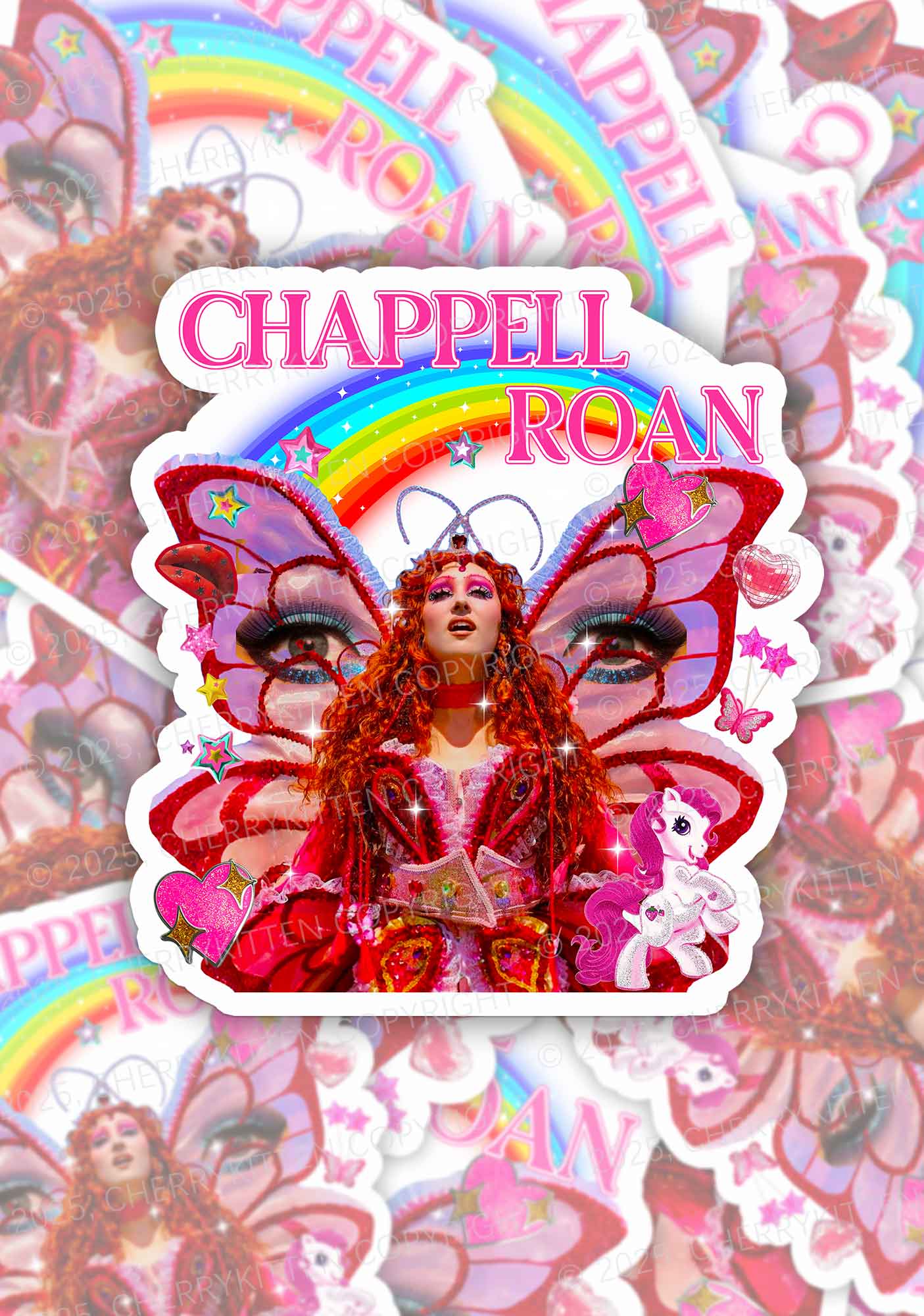 CR Fairy Tour 1Pc Y2K Sticker Cherrykitten