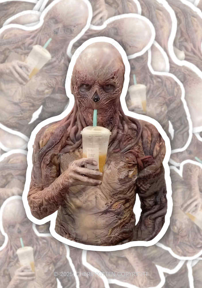 VN Drinking Coffee 1pc Y2K Sticker Cherrykitten