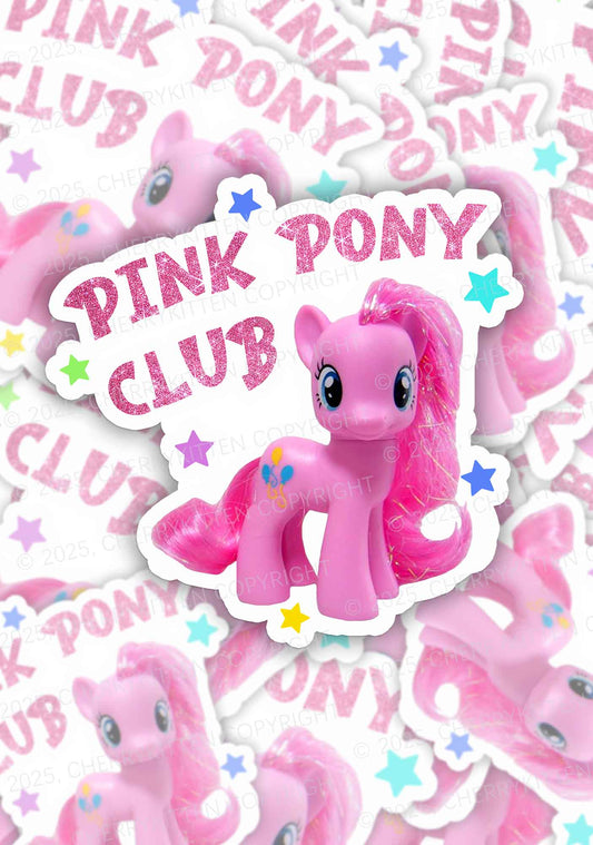 Pink Pony 1Pc Y2K Sticker Cherrykitten
