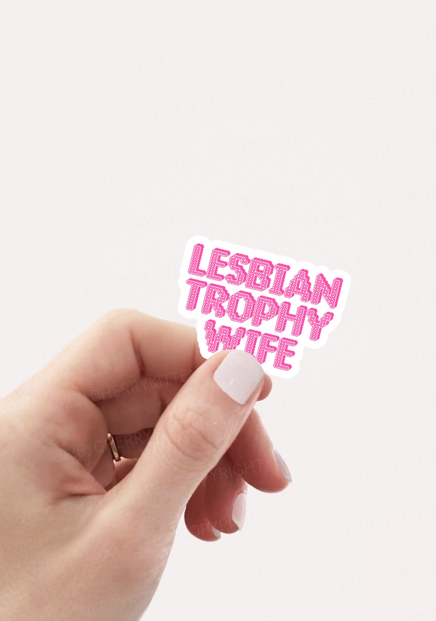 Lesbian Trophy Wife Pride 1pc Y2K Sticker Cherrykitten