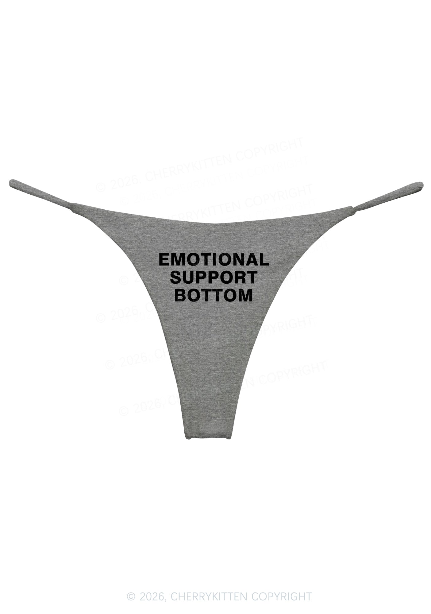 Emotional Support Bottom Pride Y2K Bikini String Thong Cherrykitten