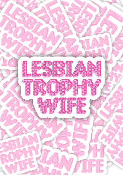 Lesbian Trophy Wife Pride 1pc Y2K Sticker Cherrykitten