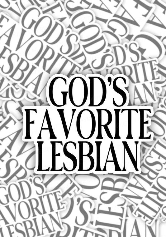 Gods Favorite Lesbian Pride 1pc Y2K Sticker Cherrykitten