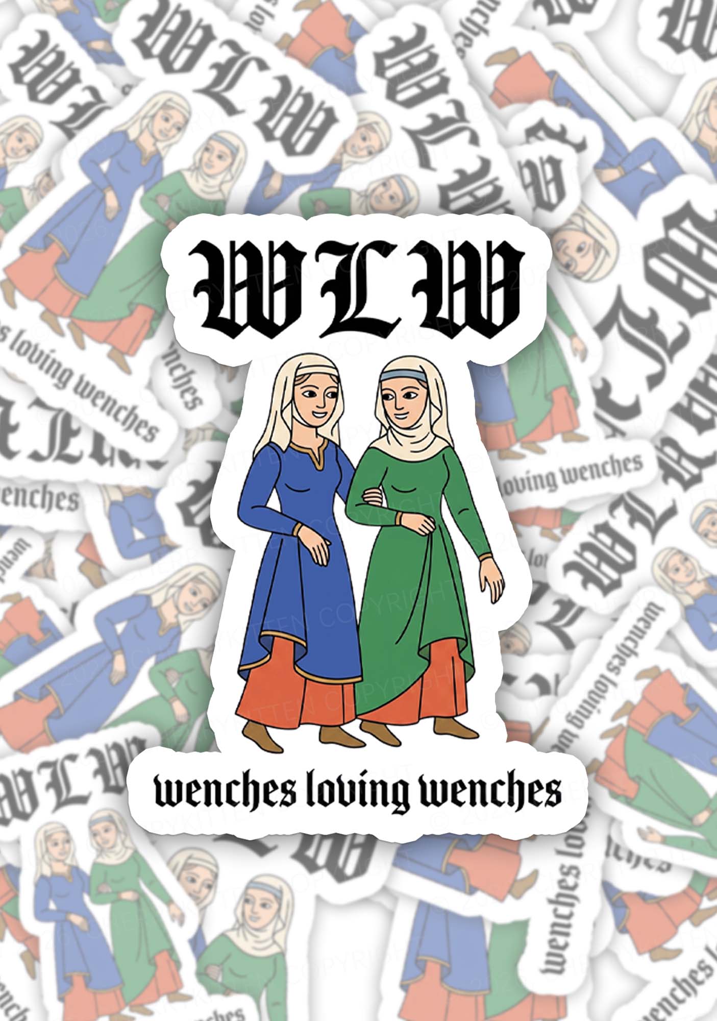 Wenches Loving Wenches Pride 1pc Y2K Sticker Cherrykitten