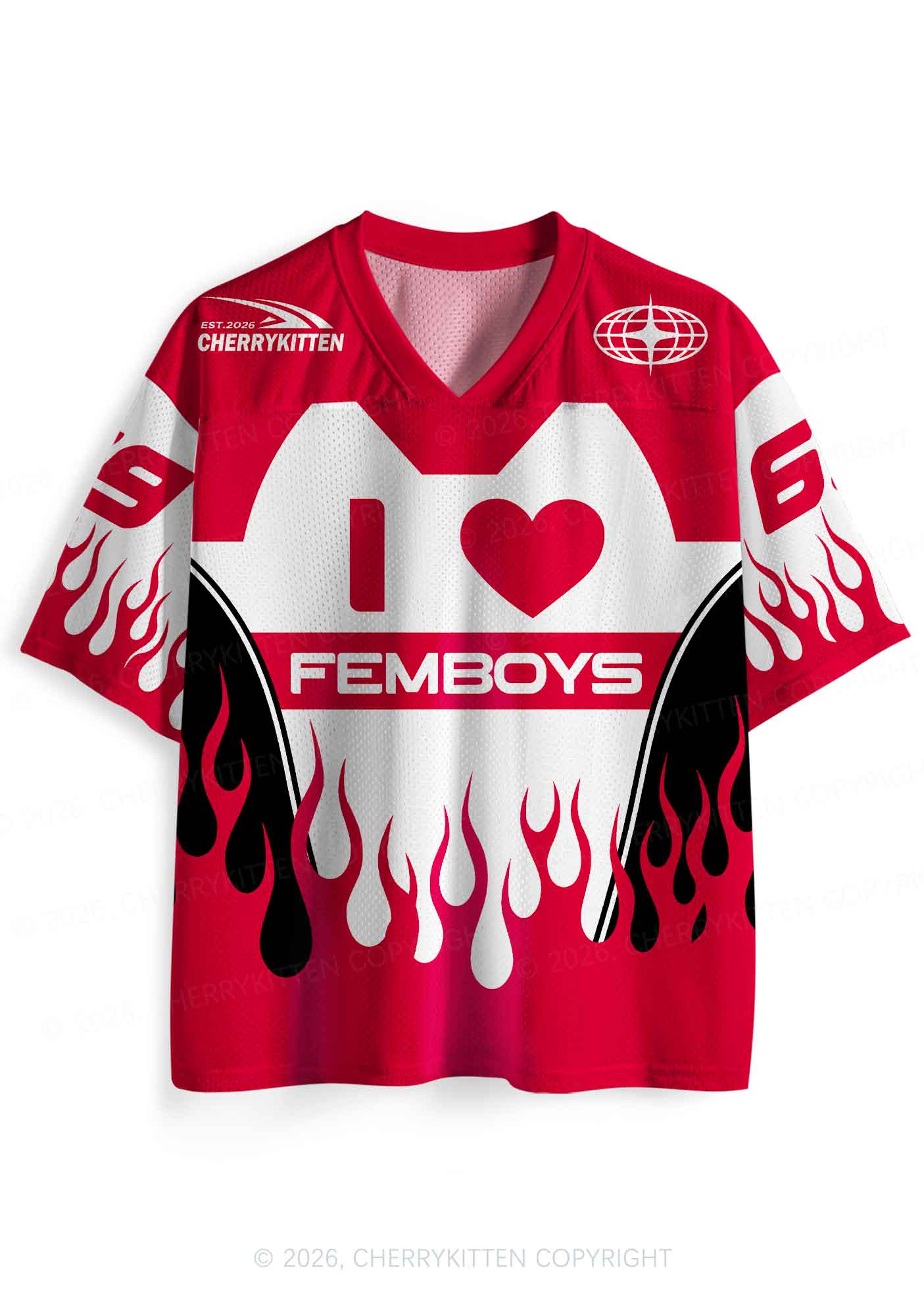 I Love Femboys Pride Y2K Sport Jersey Shirts Cherrykitten