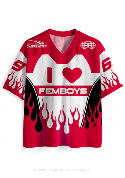 I Love Femboys Pride Y2K Sport Jersey Shirts Cherrykitten