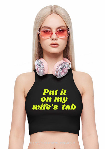 Put It On My Wifes Tab Pride Y2K Crop Tank Top Cherrykitten