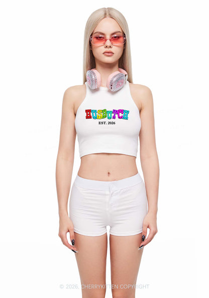 Custom Year Rainbow Husbutch Pride Y2K Crop Tank Top Cherrykitten