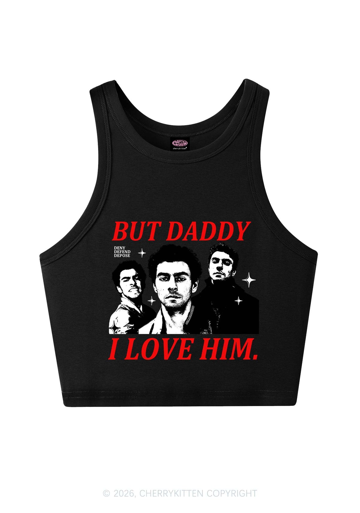 Daddy I Love Luigi Y2K Crop Tank Top Cherrykitten