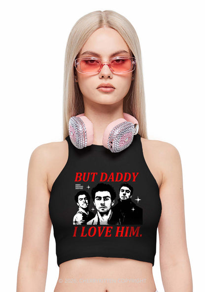 Daddy I Love Luigi Y2K Crop Tank Top Cherrykitten