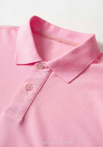 Embroidered Cxxt Star Y2K Polo Shirts Cherrykitten