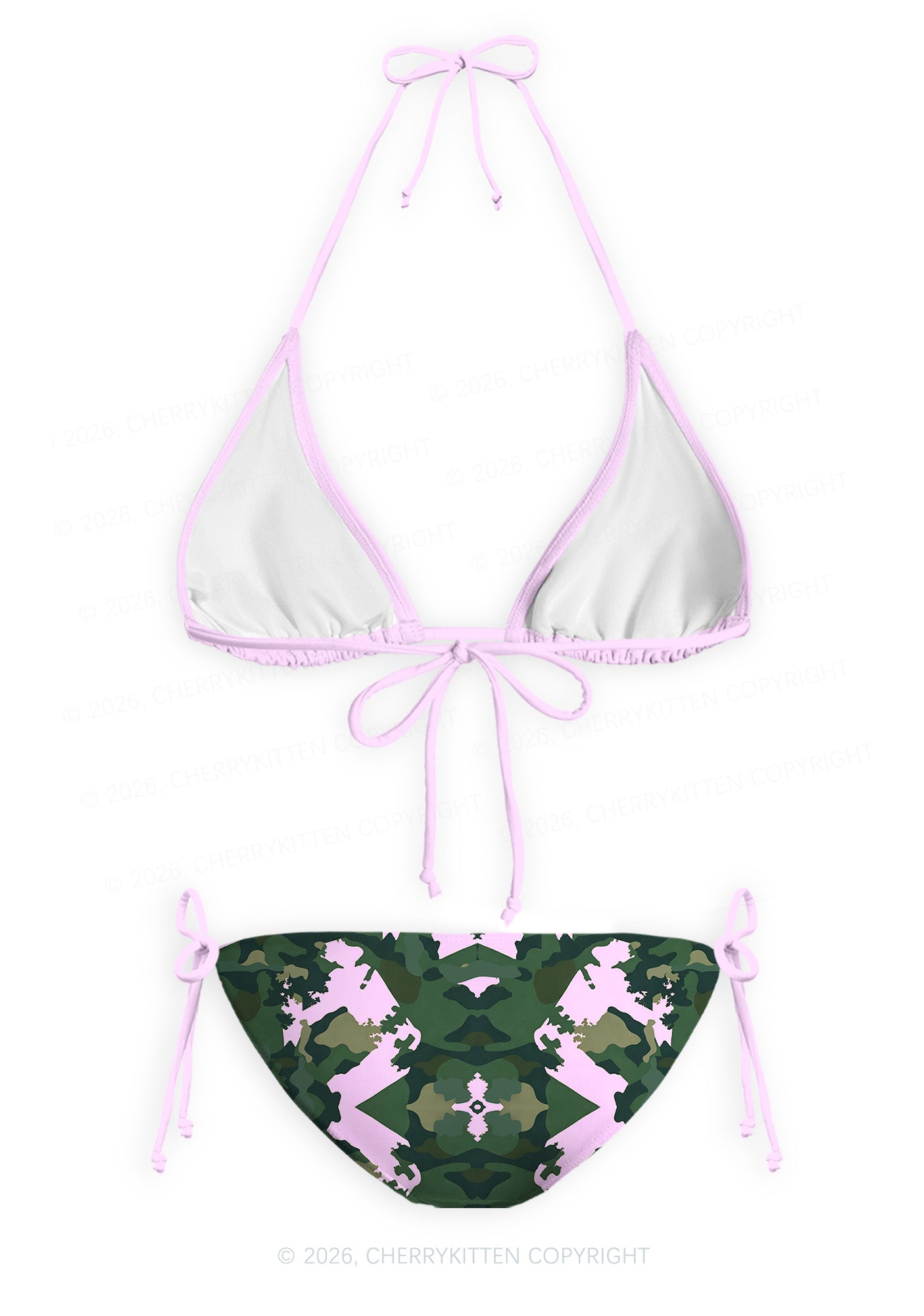Father Figure Y2K Print Bikini Set Cherrykitten