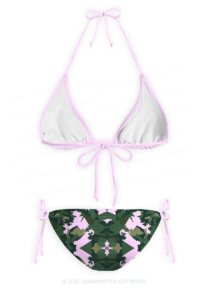 Father Figure Y2K Print Bikini Set Cherrykitten