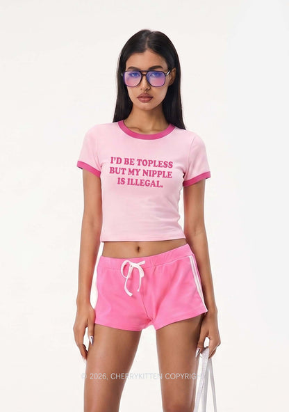 My Nxpple Is Illegal Y2K Ringer Tee Cherrykitten