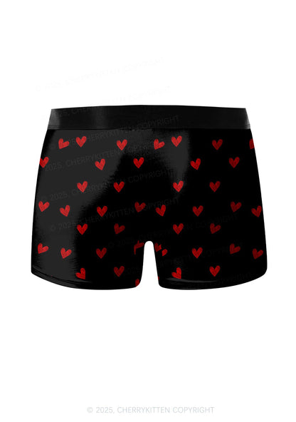 Hearts Fly Valentine's Day Y2K Print Couples Boxer Thong Set Cherrykitten