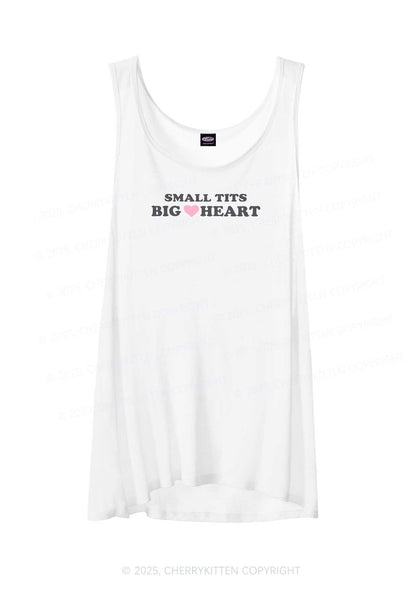 Small But Big Heart Y2K Sheer Boyfriend Tank Cherrykitten