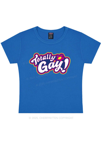 Totally Gay Pride Y2K Baby Tee Cherrykitten