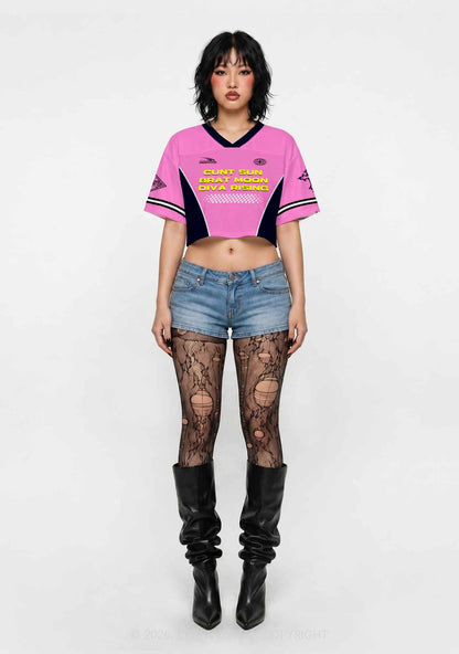 Cxxt Sun Brat Moon Diva Rising Y2K Crop Sport Jersey Shirts Cherrykitten