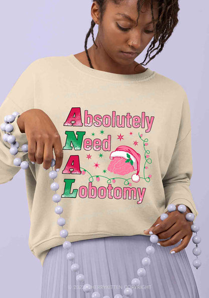 Absolutely Need A Lobotomy Christmas Y2K Sweatshirt Cherrykitten