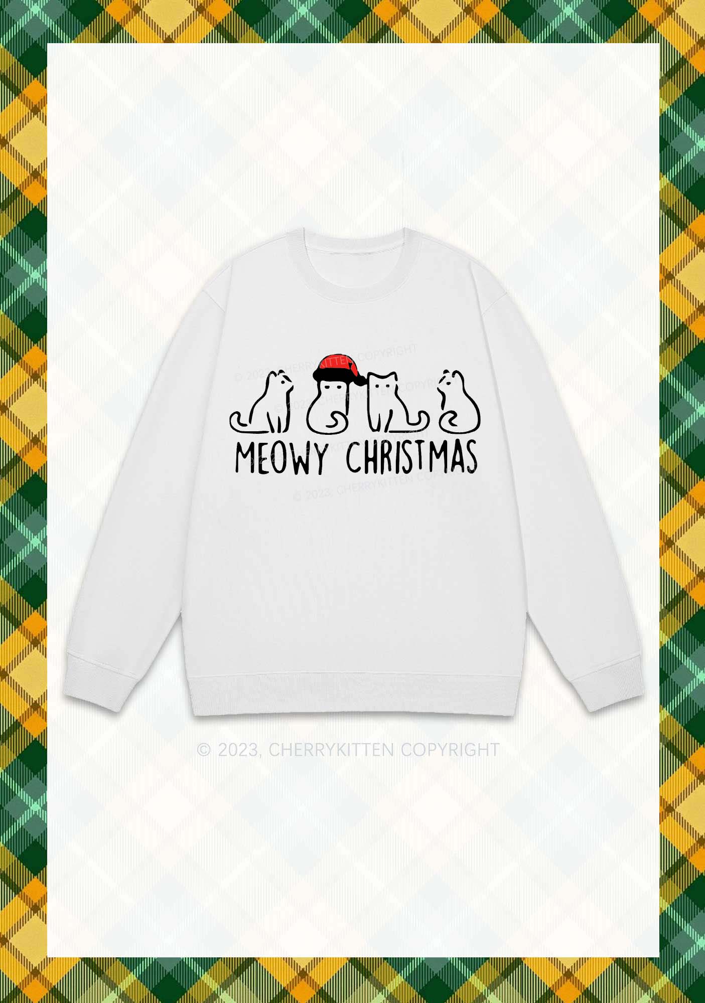 Meowy Christmas Y2K Sweatshirt Cherrykitten