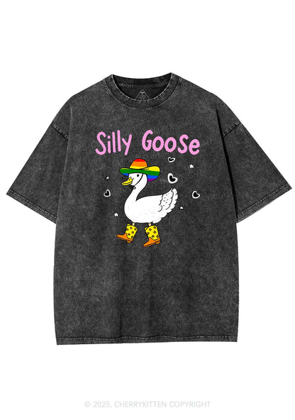 Silly Goose Pride Y2K Shirts Washed Tee Cherrykitten