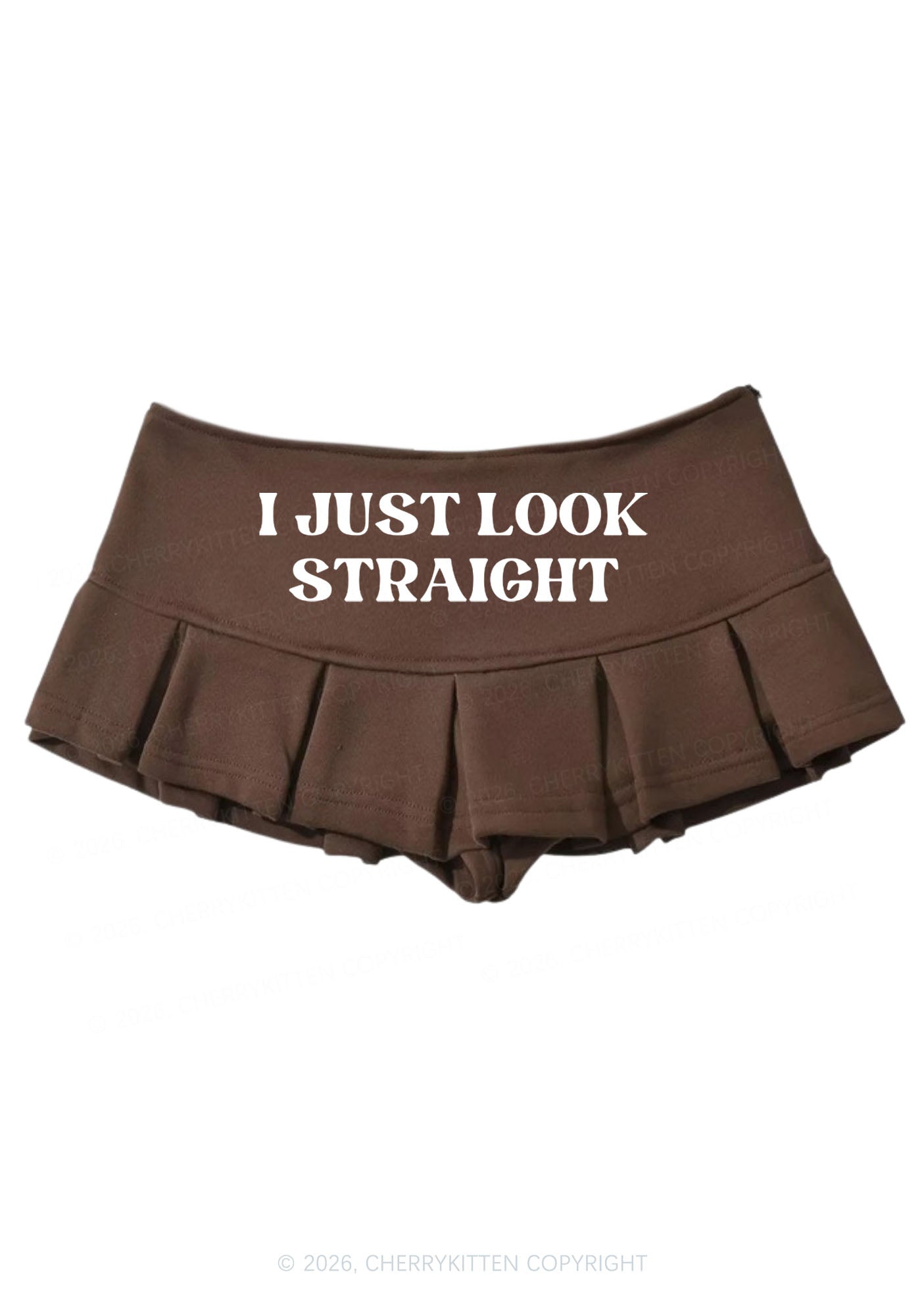 I Just Look Straight Pride Y2K Mini Pleated Skirts Cherrykitten