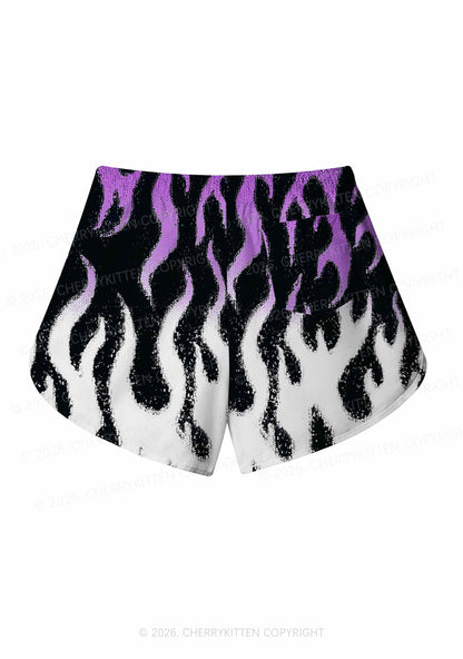Asexual Flame Pride Y2K Print Men Beach Shorts Cherrykitten