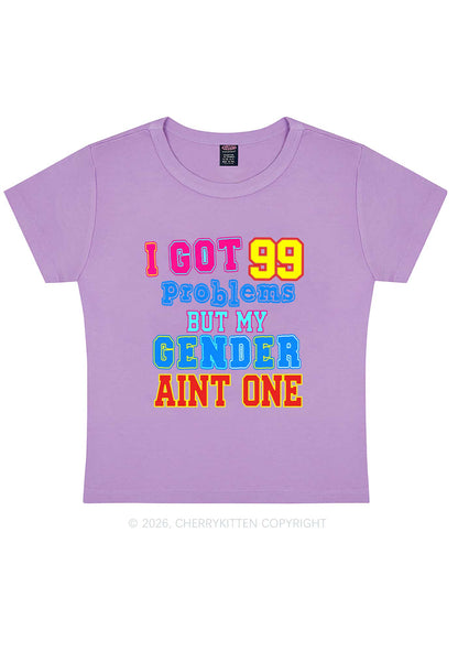 Gender Aint One Pride Y2K Baby Tee Cherrykitten