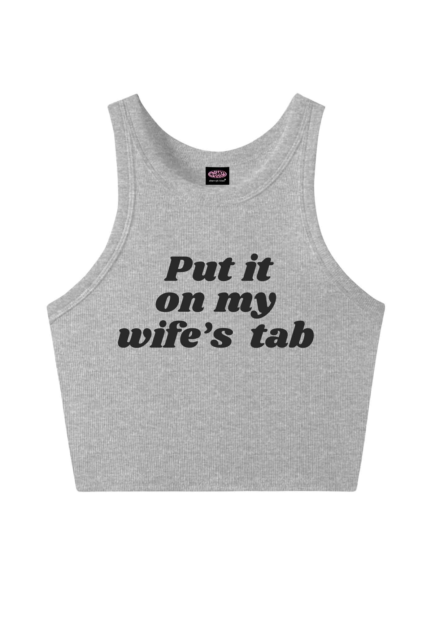 Put It On My Wifes Tab Pride Y2K Crop Tank Top Cherrykitten