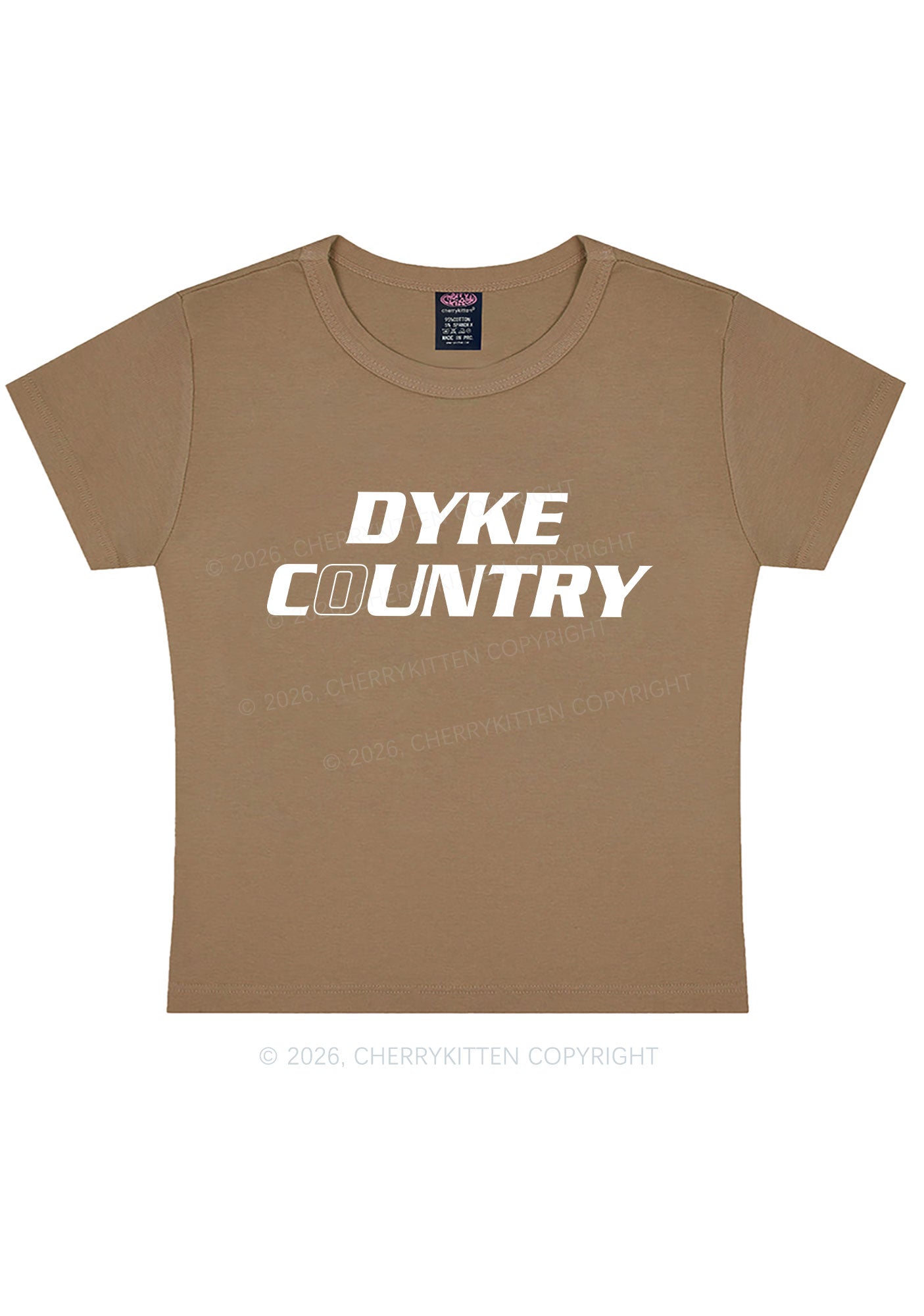 Dyke Country Pride Y2K Baby Tee Cherrykitten