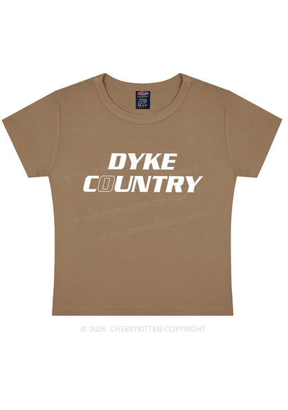 Dyke Country Pride Y2K Baby Tee Cherrykitten