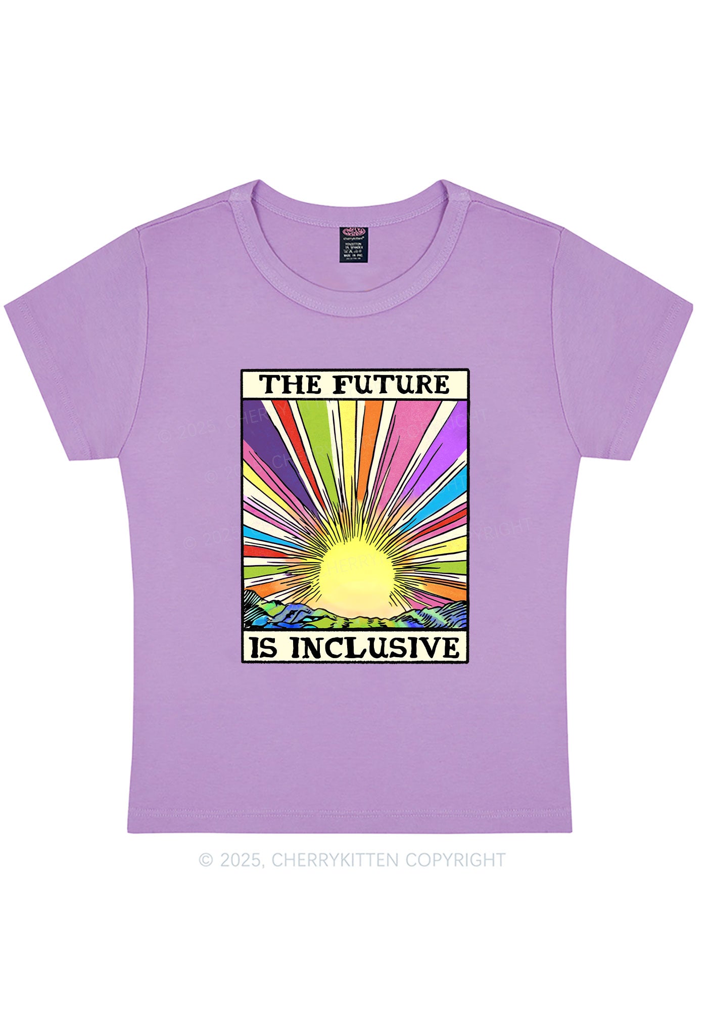 The Future Is Inclusive Pride Y2K Baby Tee Cherrykitten