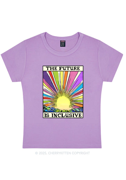 The Future Is Inclusive Pride Y2K Baby Tee Cherrykitten