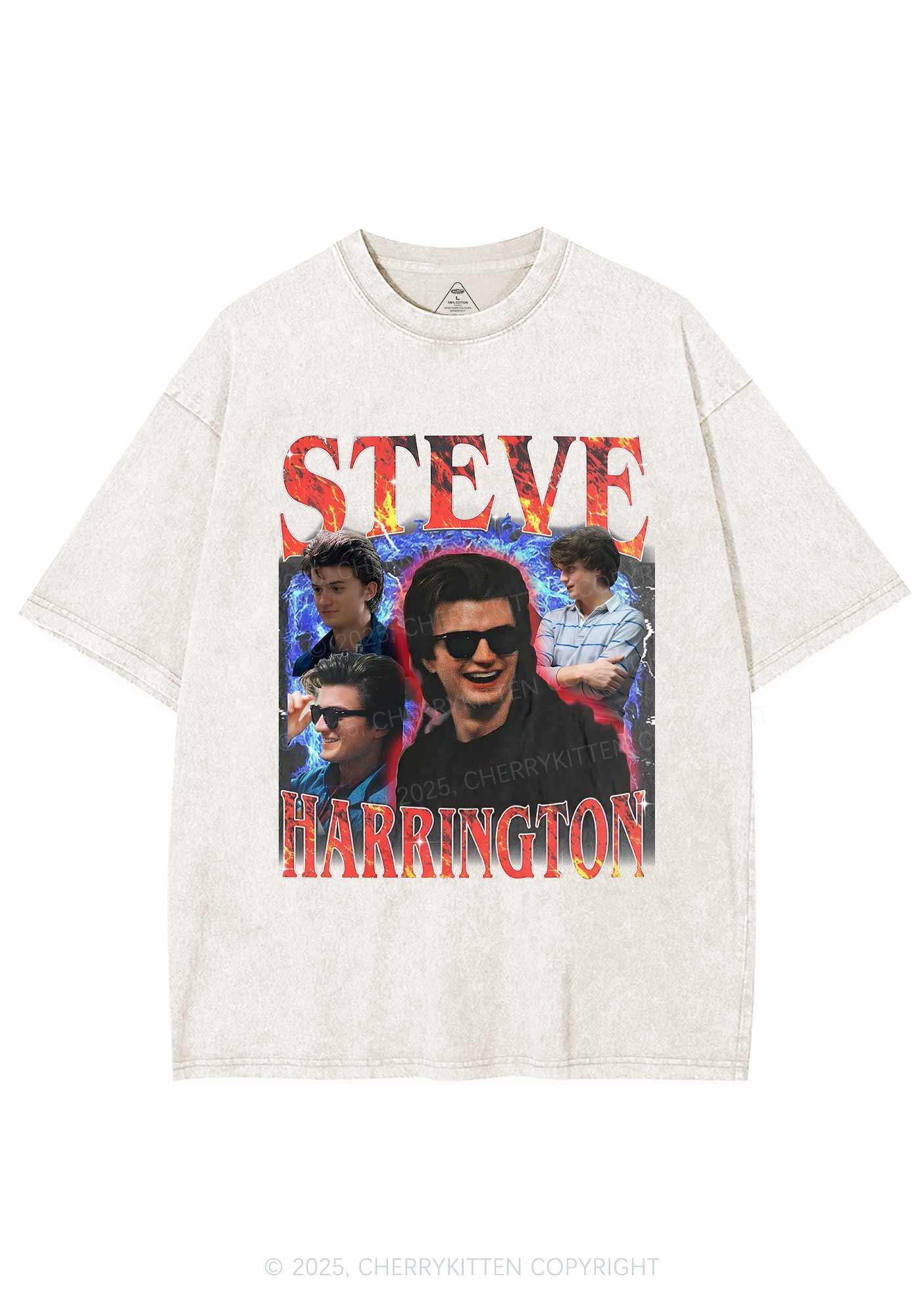 SH Red Blaze Y2K Shirts Washed Tee Cherrykitten