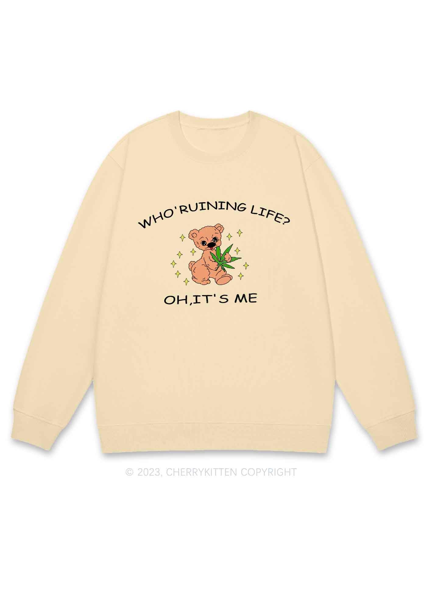 Who' Ruining Life Y2K Sweatshirt Cherrykitten