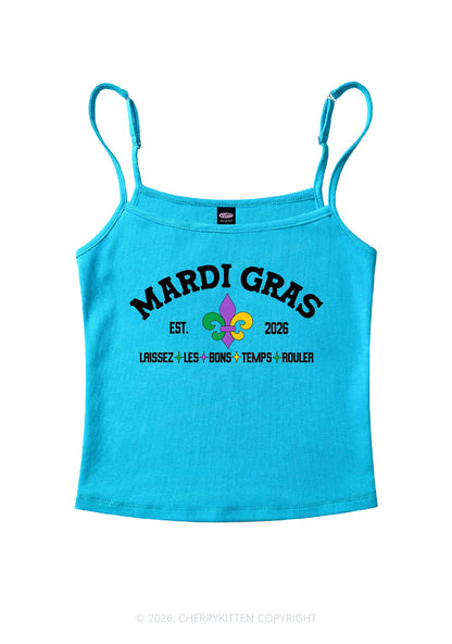 Mardi Gras Laissez Les Bons Temps Rouler Y2K Spaghetti Strap Cami Cherrykitten
