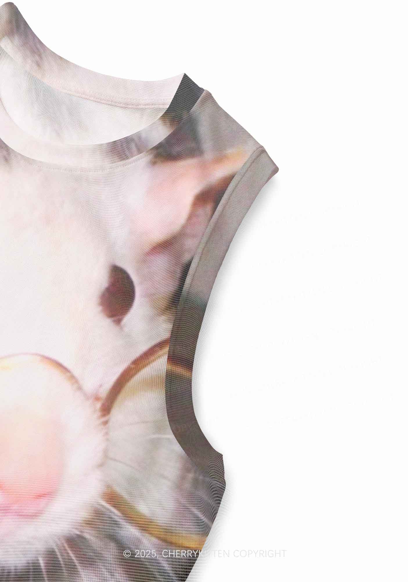 Glasses Rat Y2K Mesh Muscle Tank Cherrykitten