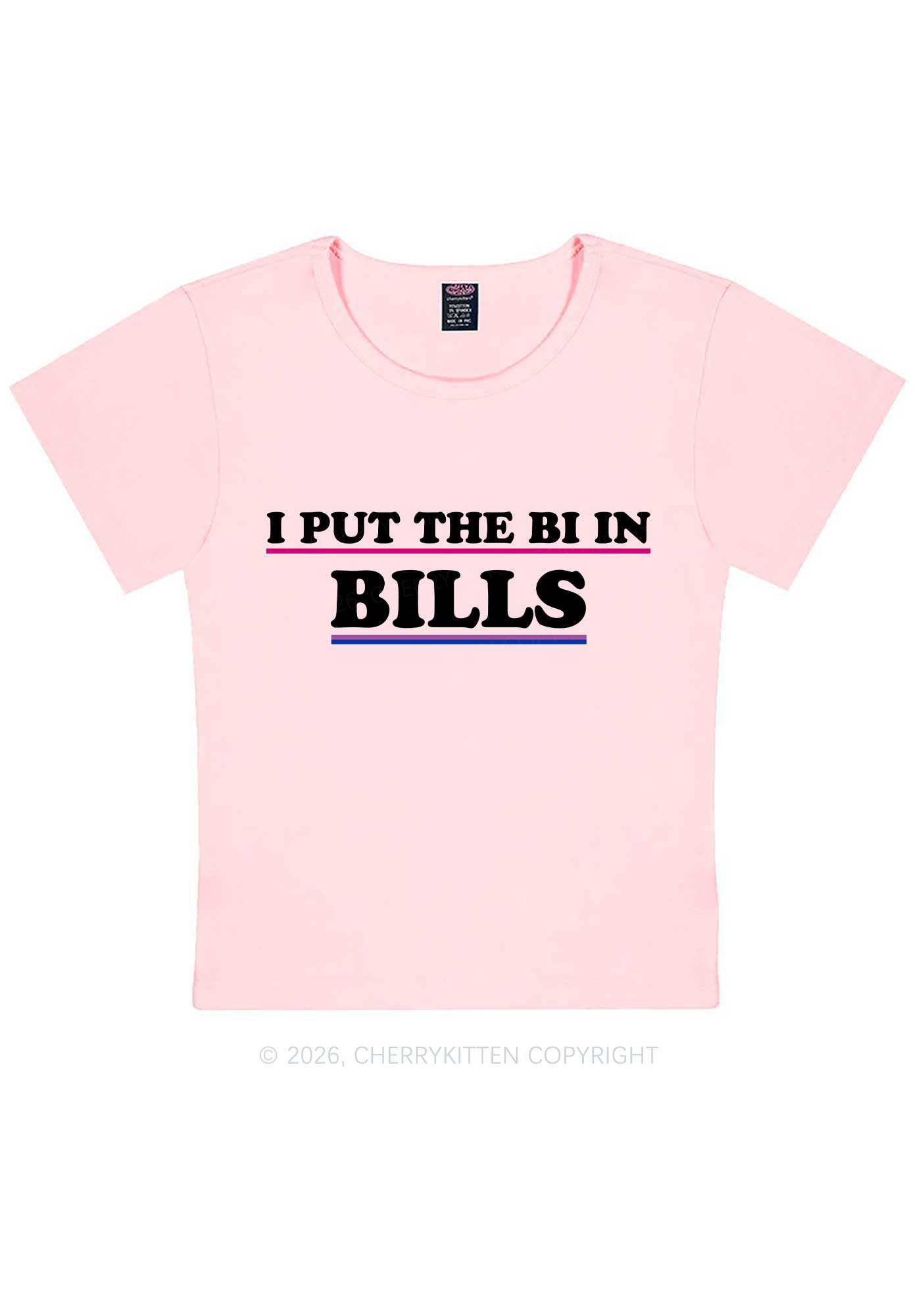 I Put The Bi In Bills Pride Y2K Baby Tee Cherrykitten