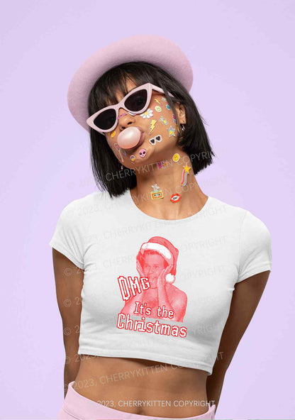 OMG It's The Christmas Y2K Baby Tee Cherrykitten
