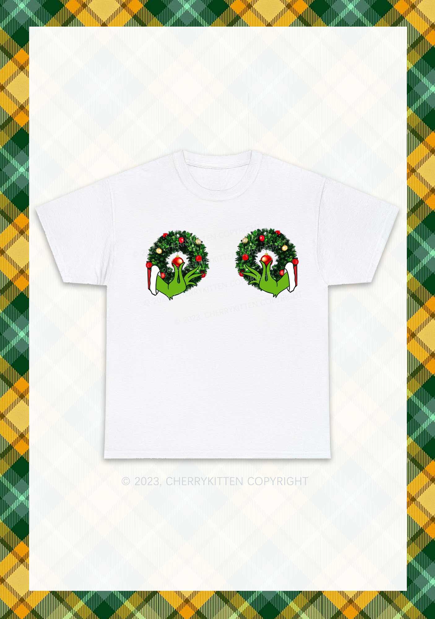 Christmas Wreath Chunky Shirt Cherrykitten