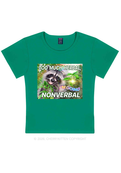 Im Going Nonverbal Y2K Baby Tee Cherrykitten