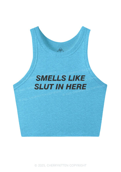 Smells Like Slxt Y2K Crop Tank Top Cherrykitten