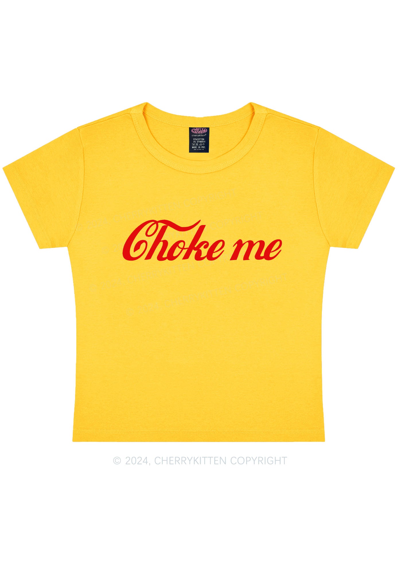 Choke Me Y2K Baby Tee Cherrykitten